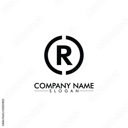 initial, letter R company or business logo design vector