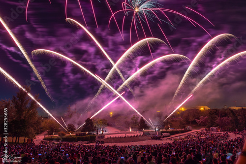 magical fireworks during the festival of San Isidro (Madrid) photo