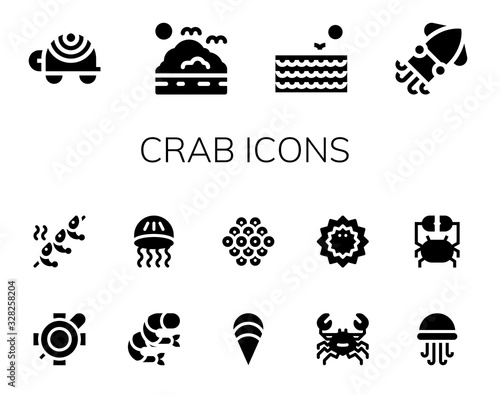 crab icon set