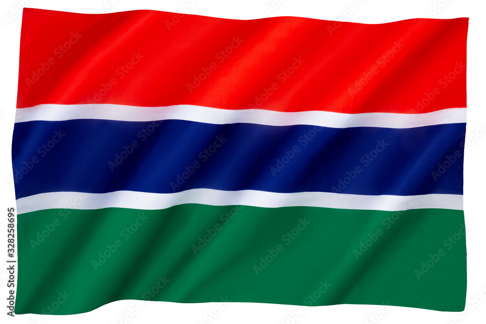 The national flag of the Gambia