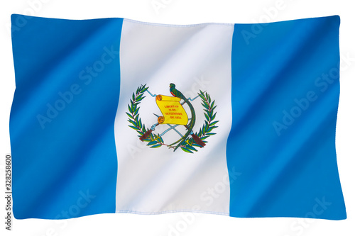 The state flag and ensign of Guatemala