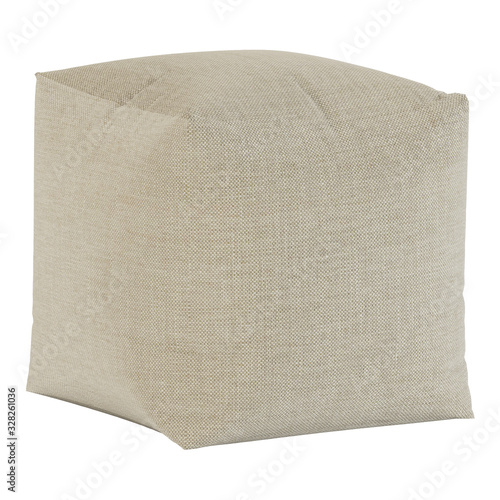 Obraz na płótnie Comfortable pouffe on white background