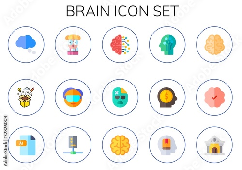 brain icon set