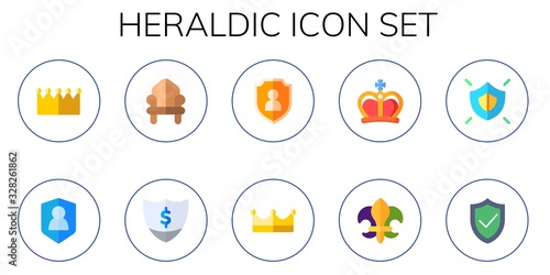 heraldic icon set