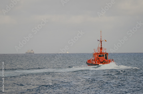Boat of maritime rescue.