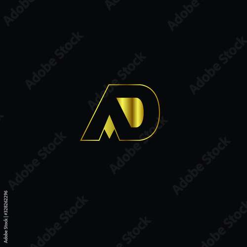 Creative Professional Trendy and Minimal Letter AD Logo Design in Black and Gold Color , Initial Based Alphabet Icon Logo in Editable Vector Format Free Download Creative Professional Trendy and Minimal Letter AD Logo Design in Black and Gold Color , Initial Based Alphabet Icon Logo in Editable Vector Format - GFXLoad