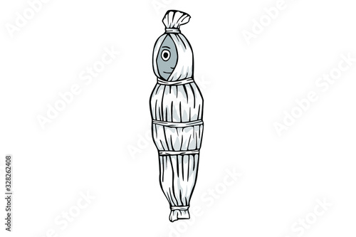 Halloween vector illustration indonesian ghost Pocong