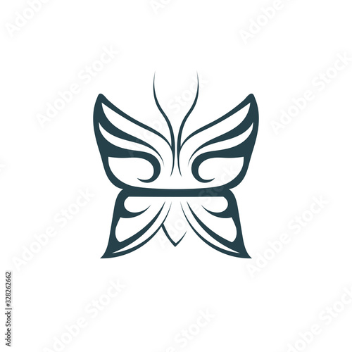 Vector Butterfly conceptual simple colorful icon Logo Vector Animal Insect