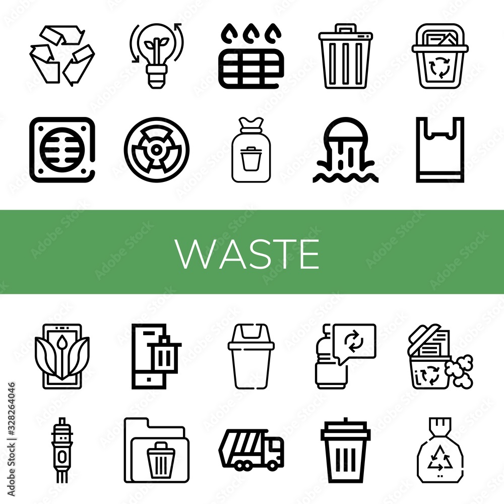 waste icon set waste icon set