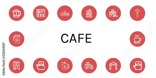 cafe icon set