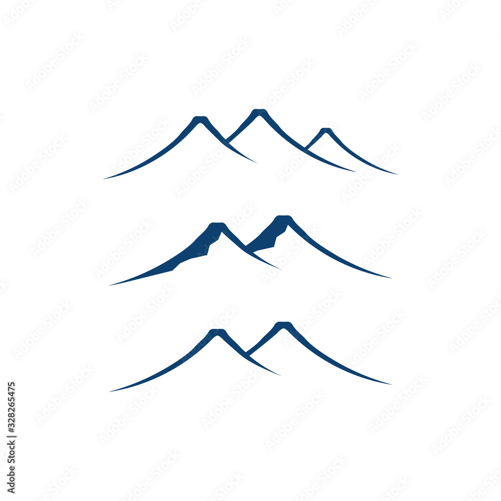 Mountain nature landscape  logo and symbols  icons template vector