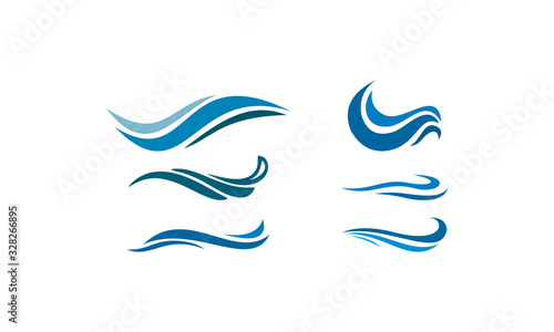 vector logo package water wave