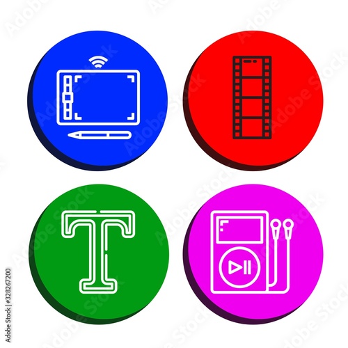 Set of multimedia icons
