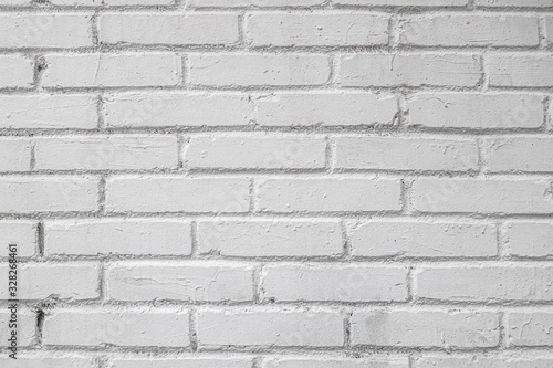 vintage background of white brick wall close up