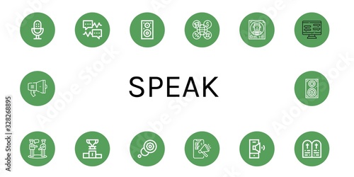 Set of speak icons