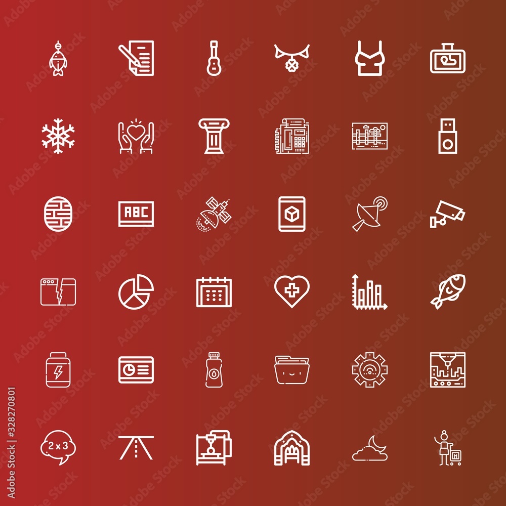 Editable 36 abstract icons for web and mobile