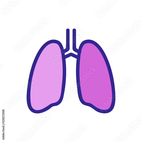 breath icon vector. Thin line sign. Isolated contour symbol illustration