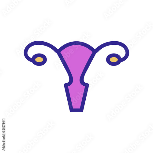 ovarian icon vector. Thin line sign. Isolated contour symbol illustration