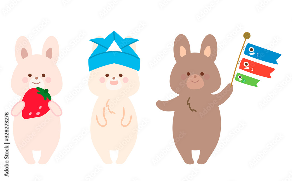5月のうさぎのイラスト Stock ベクター Adobe Stock