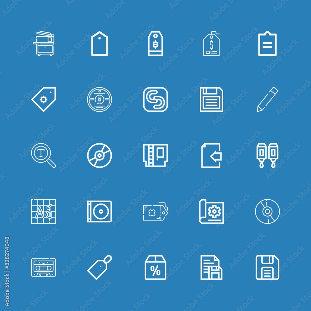 Editable 25 copy icons for web and mobile