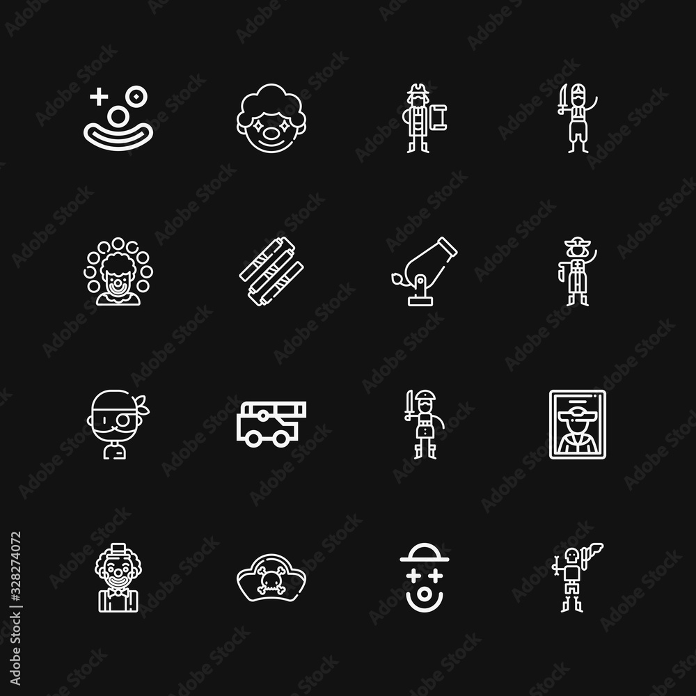 Editable 16 cannon icons for web and mobile