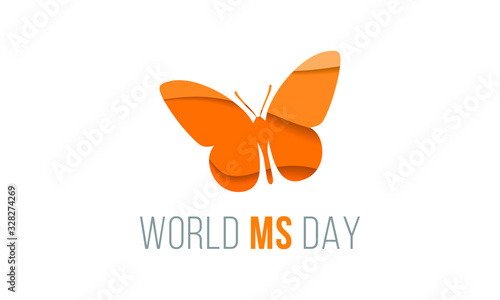Vector illustration on the theme of world Multiple Sclerosis day observed every year in month of May