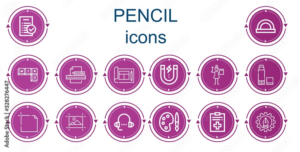 Editable 14 pencil icons for web and mobile Editable 14 pencil icons for web and mobile