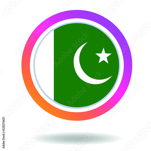 Free Download Flag of pakictan. Round icon for social networks. Ideal for bloggers. Bright design. Vector - GFXLoad