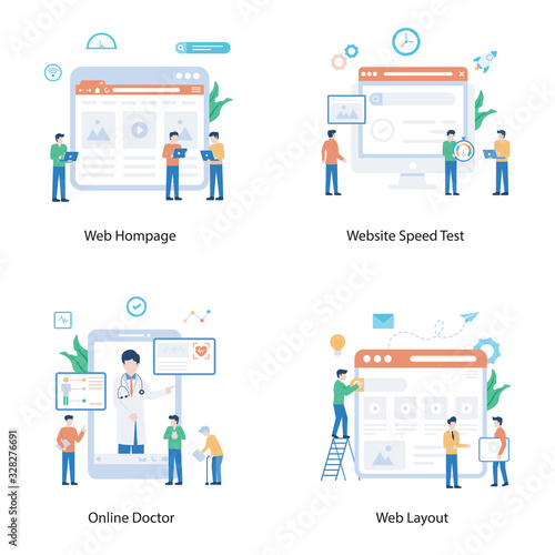  Trade Activities Flat illustrations Pack  © Vectors Point