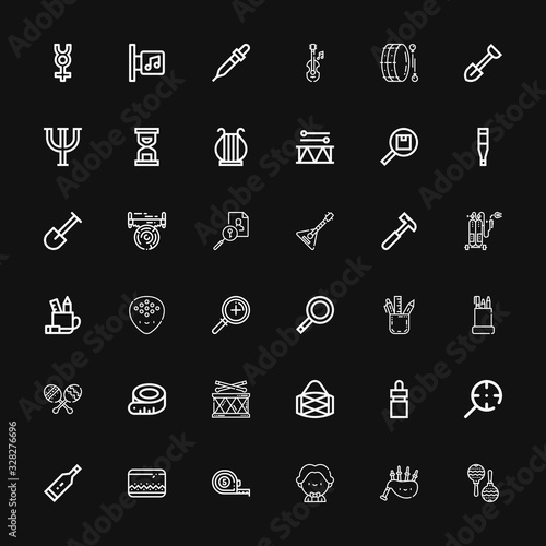 Editable 36 instrument icons for web and mobile
