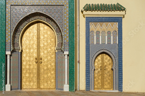 Entrance gates to the Fes Royal Palace