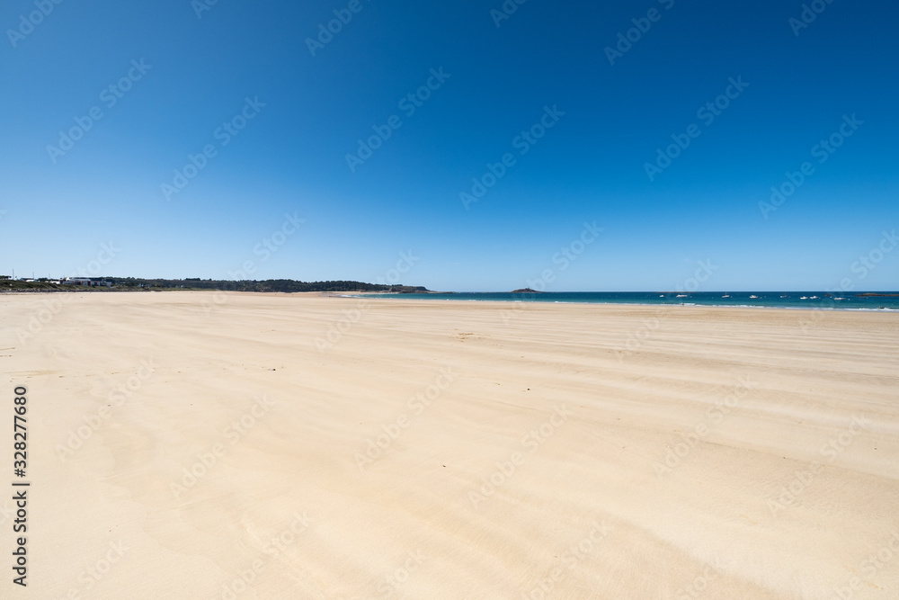Large sandy beach in the town of 