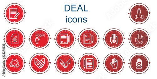 Editable 14 deal icons for web and mobile