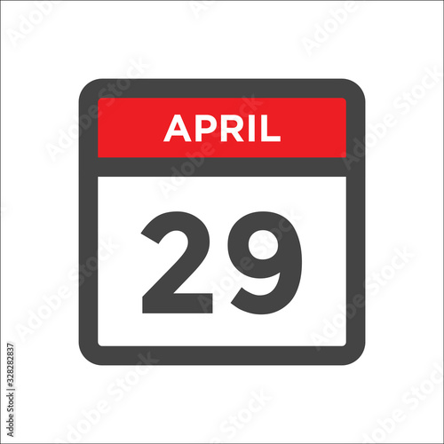April 29 calendar icon with day of month