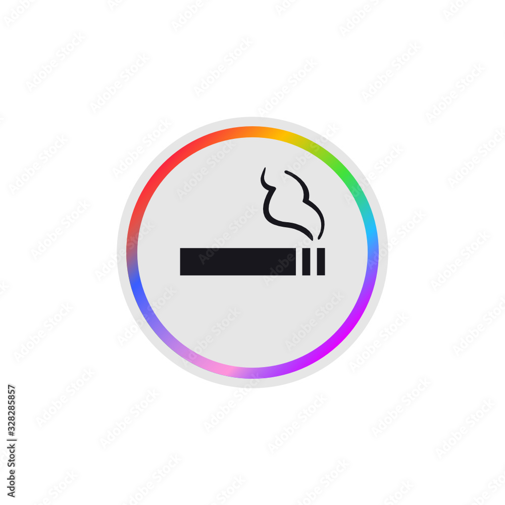 Fototapeta premium Smoking - Modern App Button