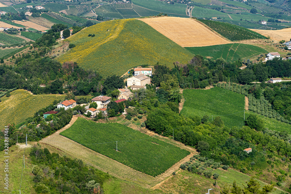 Fotografie Rural landscape from Ripatransone, Marches, Italy