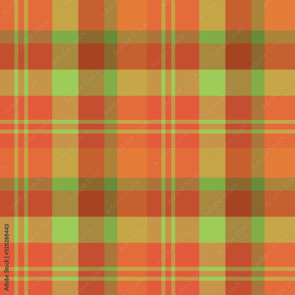 Seamless pattern in marvelous cozy orange and green colors for plaid, fabric, textile, clothes, tablecloth and other things. Vector image. Seamless pattern in marvelous cozy orange and green colors for plaid, fabric, textile, clothes, tablecloth and other things. Vector image.