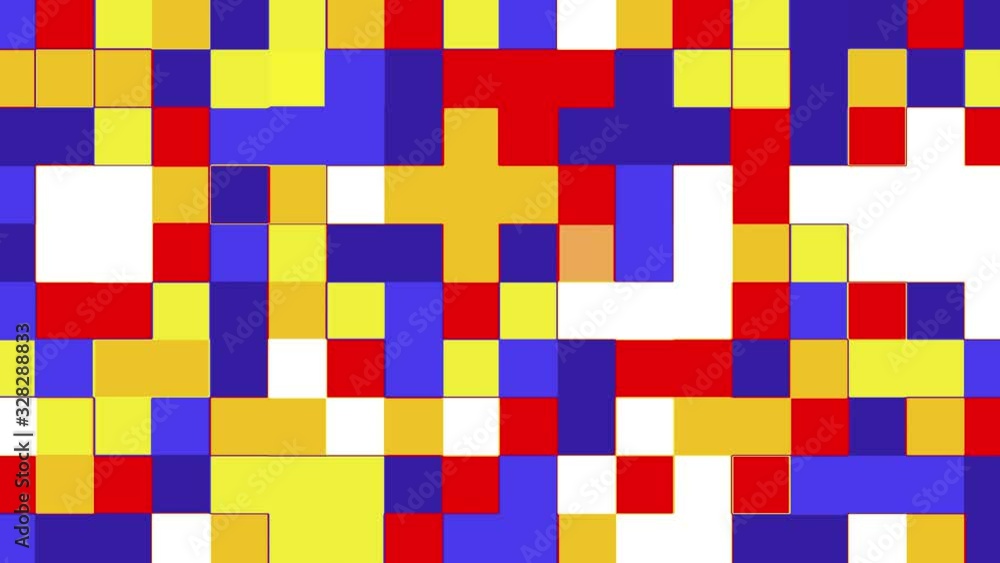 Abstract animation of vivid colorful moving block shapes. Seamless loop animated background, wallpaper. Abstract animation of vivid colorful moving block shapes. Seamless loop animated background, wallpaper.