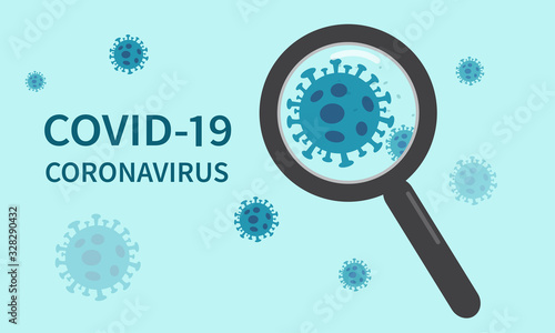 The coronavirus COVID-19 outbreak has spread from China. Coronavirus cell. Vector illustration