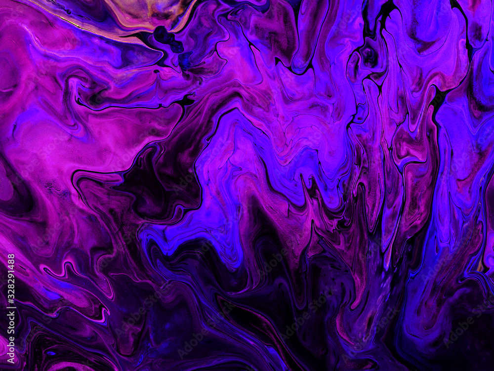 Obraz premium Abstract art painting, purple creative hand painted background, marble texture