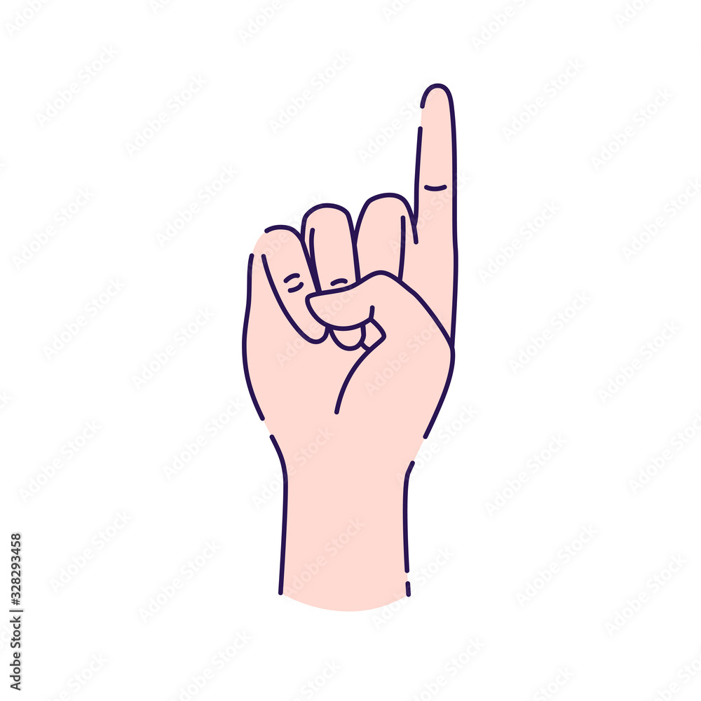 Hand showing one count line icon. Pointing hand. Make the index finger up gesture. Pictogram for web page, mobile app, promo. UI UX GUI design element. Editable stroke. Hand showing one count line icon. Pointing hand. Make the index finger up gesture. Pictogram for web page, mobile app, promo. UI UX GUI design element. Editable stroke.