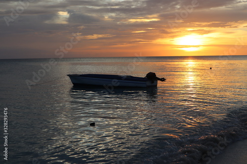 sunset & boat