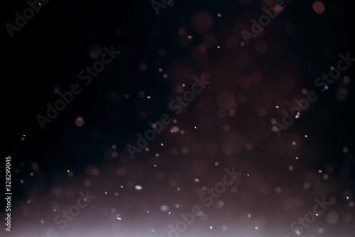 Black color bokeh abstract background.