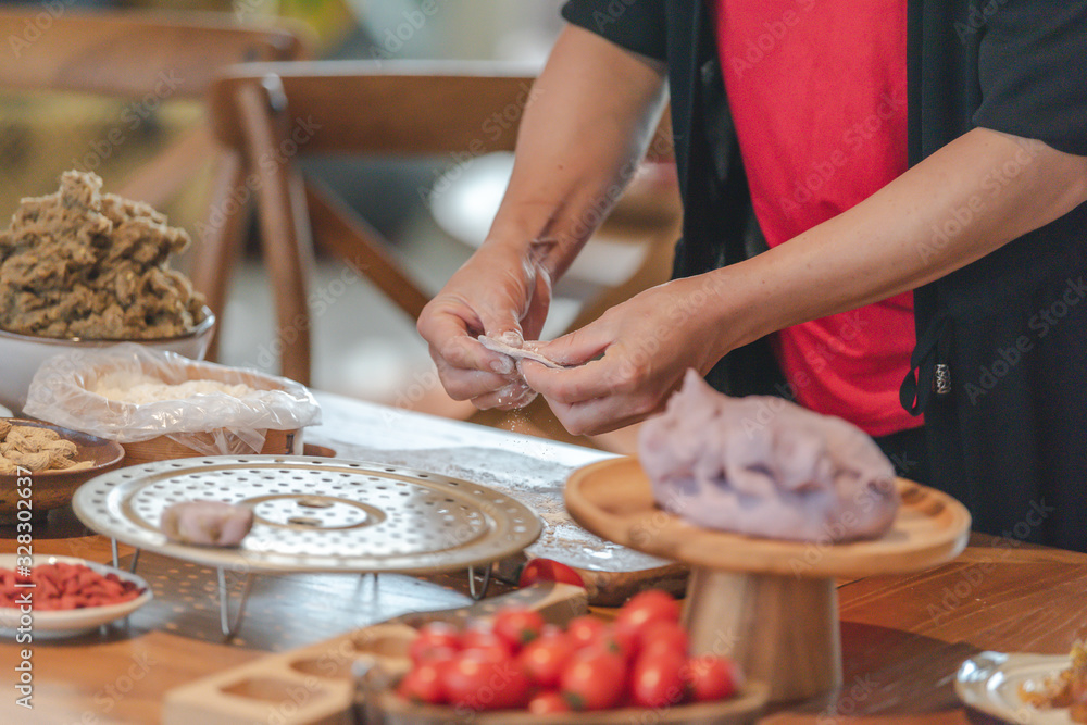 A busy hand in the kitchen