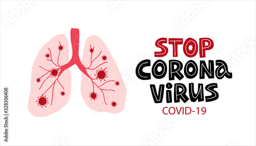 Corona Virus hand drawn vector illustration. China Wuhan pneumonia