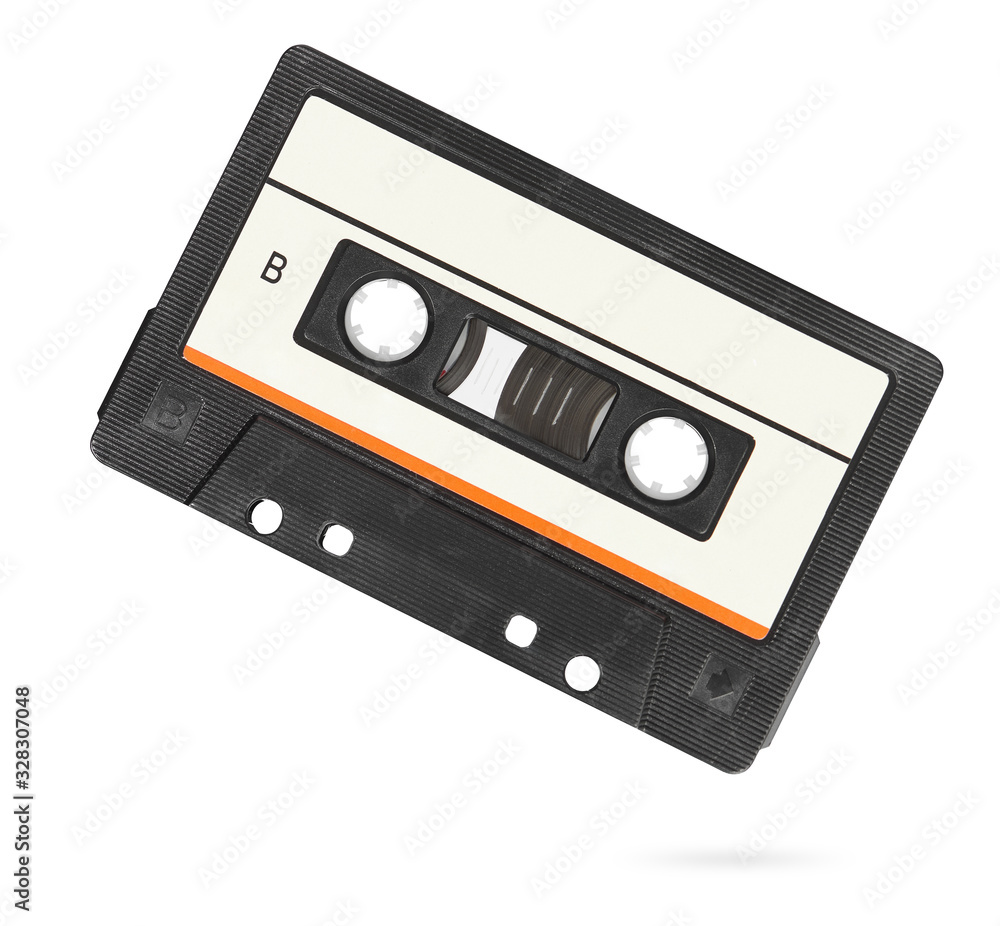Obraz premium old audio tape isolated on white