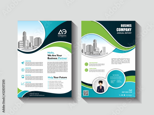 Template vector design for Brochure, Annual Report, Magazine, Poster, Corporate Presentation, Portfolio, Flyer, layout