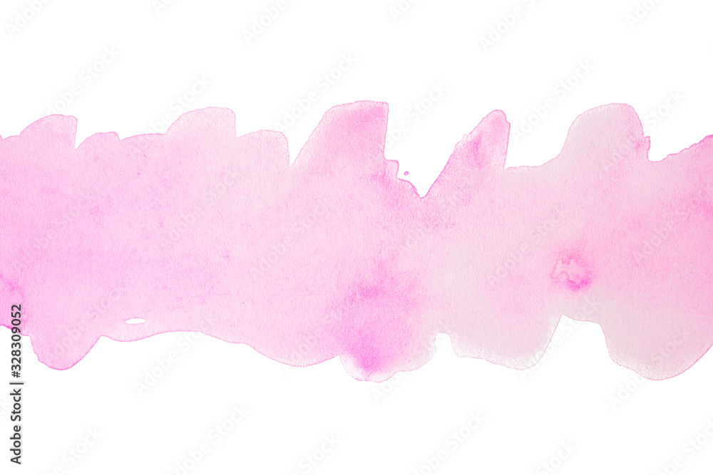 Light pink watercolor stripe with jagged edges and overflow paint background.