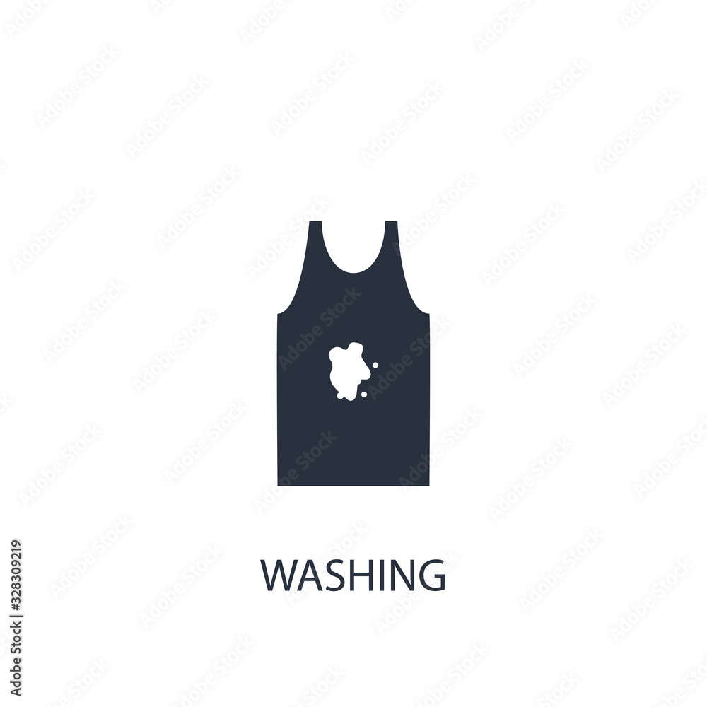 Washing icon. Simple cleaning element illustration. Washing icon. Simple cleaning element illustration.