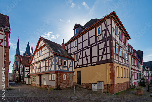 Fachwerkhäuser in der Altstadt von Gelnhausen in Hessen, Deutschland 